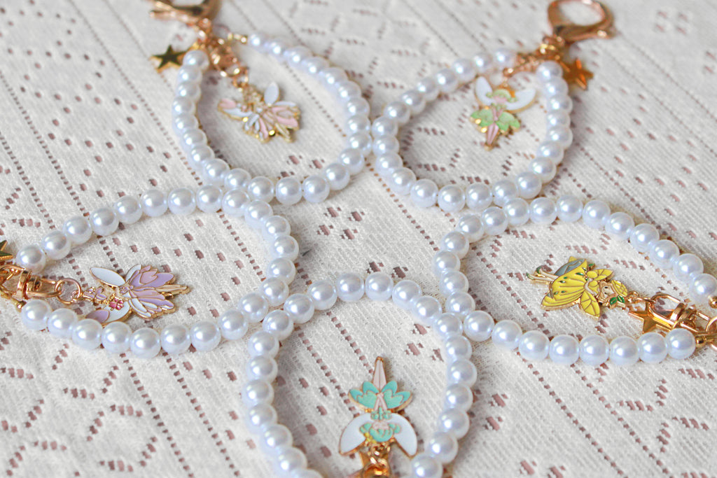 Summer Fairy Pearl Bag Charms | Handmade Fae Keychain Charms - 5 Styles