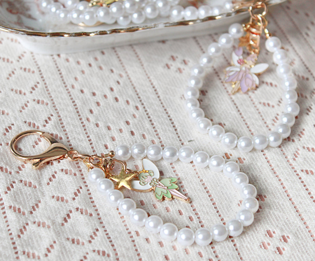 Summer Fairy Pearl Bag Charms | Handmade Fae Keychain Charms - 5 Styles