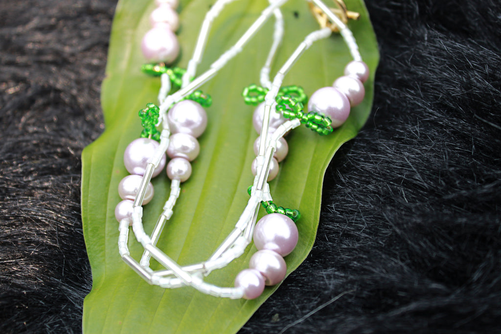 Fairy Carrots - Glass Pearl Necklace | Cottage Jewelry |