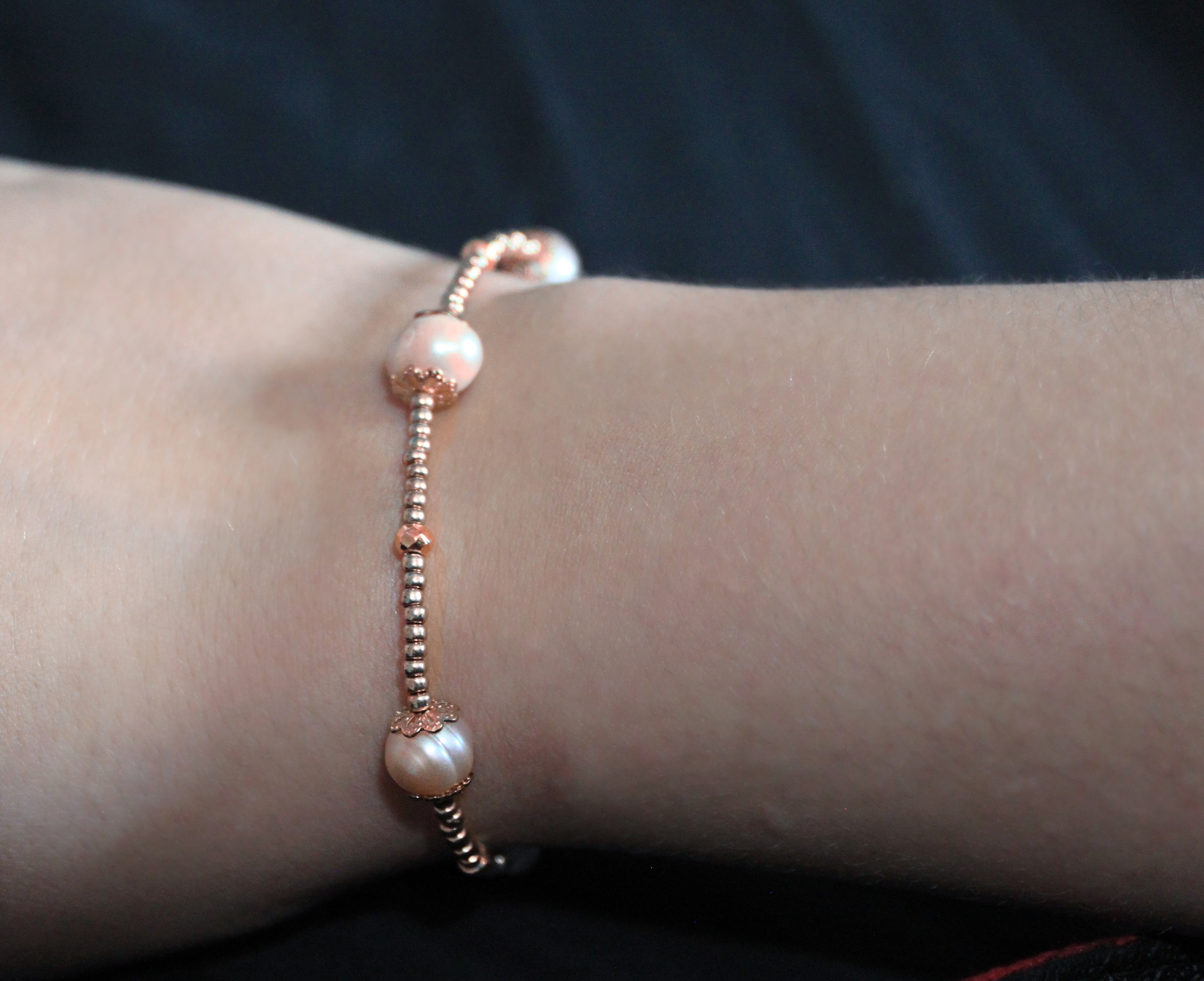 Baby Oyster Pink - Gold & Pink Pearl Bracelet