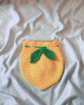 Lemon Drawstring Bag Crochet PDF Pattern