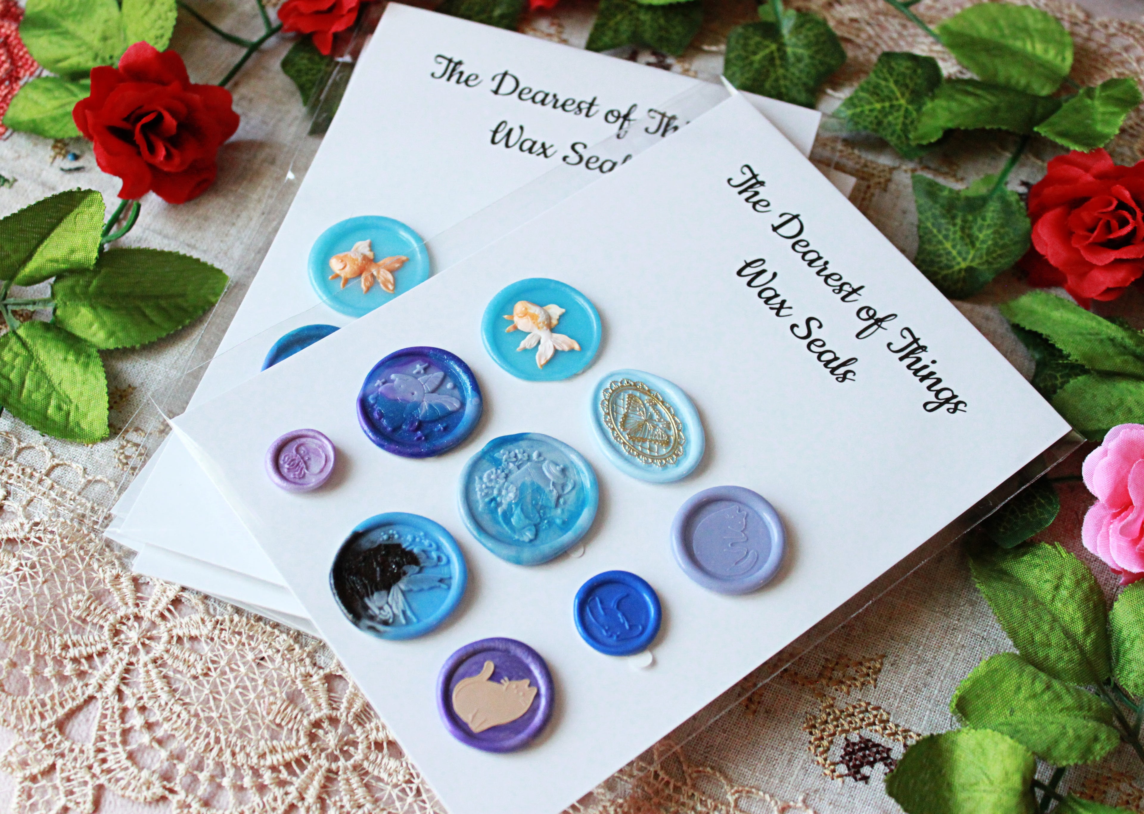 Handcrafted Wax Seal Stickers | Baby Blues