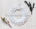 Glitter White | Scalloped Collar