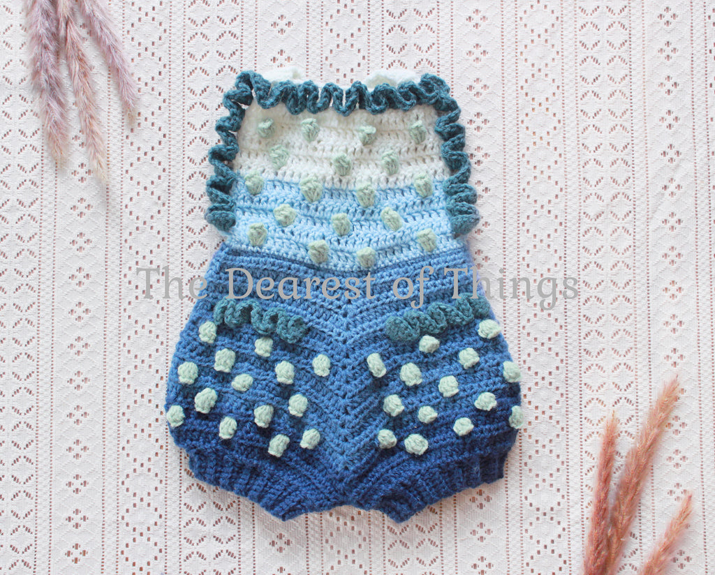 Cutie Romps | Blue Summer 0-4 Months