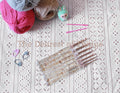 Clear set of glittery crochet hooks