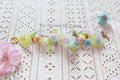 Lily pad flower glass lamp work beads in pastel colors