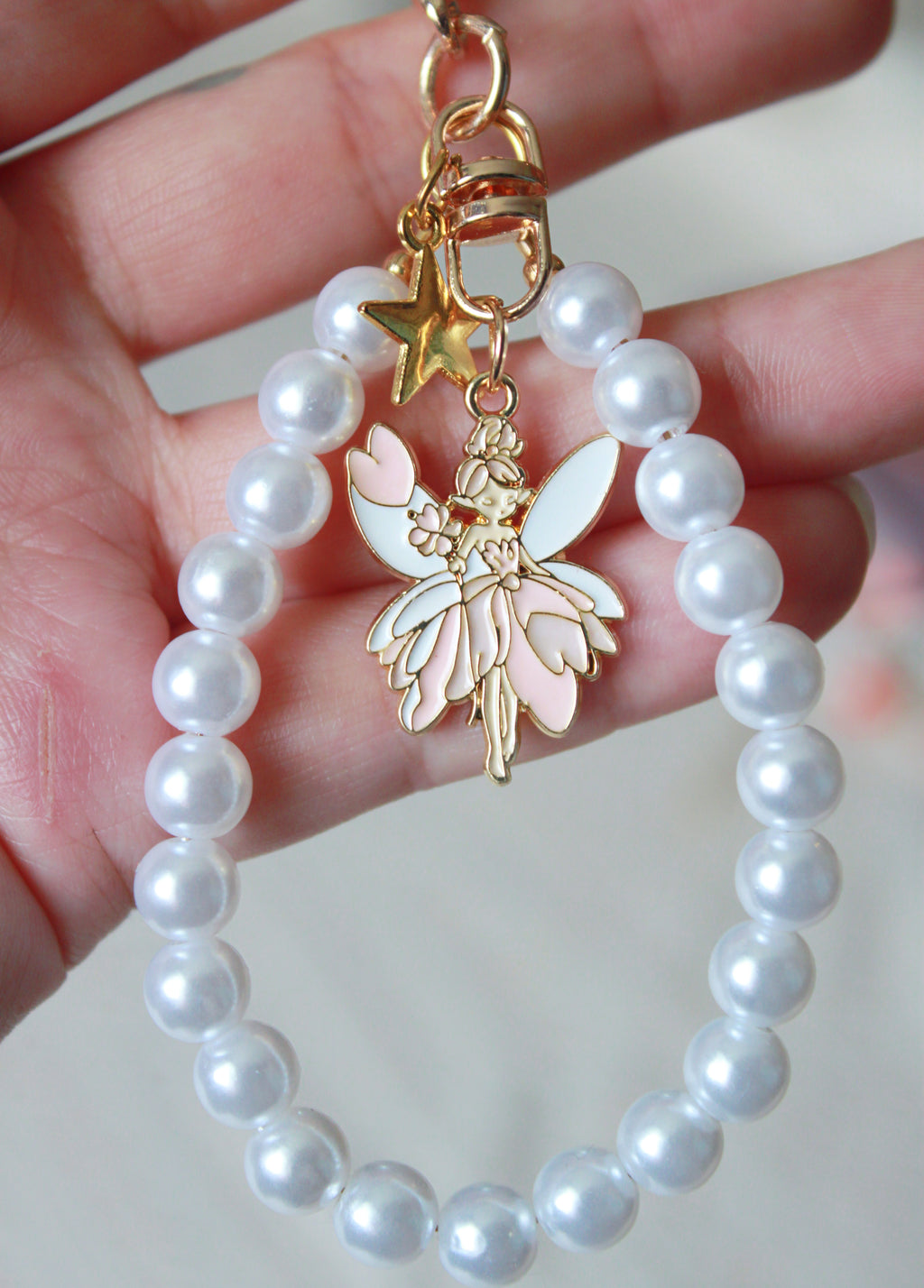 Summer Fairy Pearl Bag Charms | Handmade Fae Keychain Charms - 5 Styles