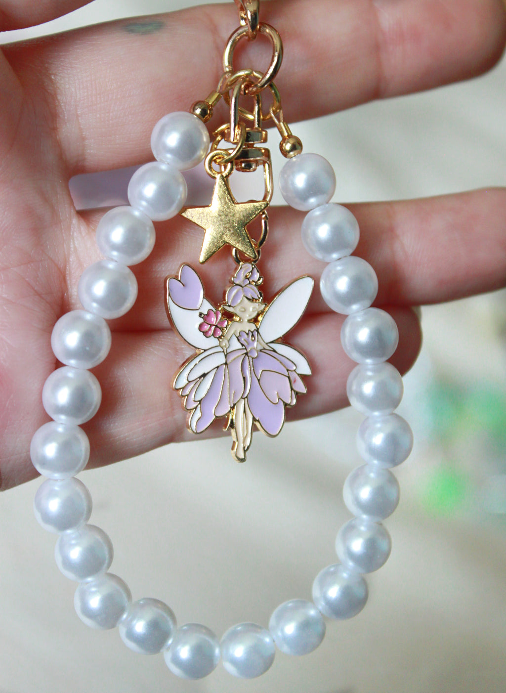 Summer Fairy Pearl Bag Charms | Handmade Fae Keychain Charms - 5 Styles