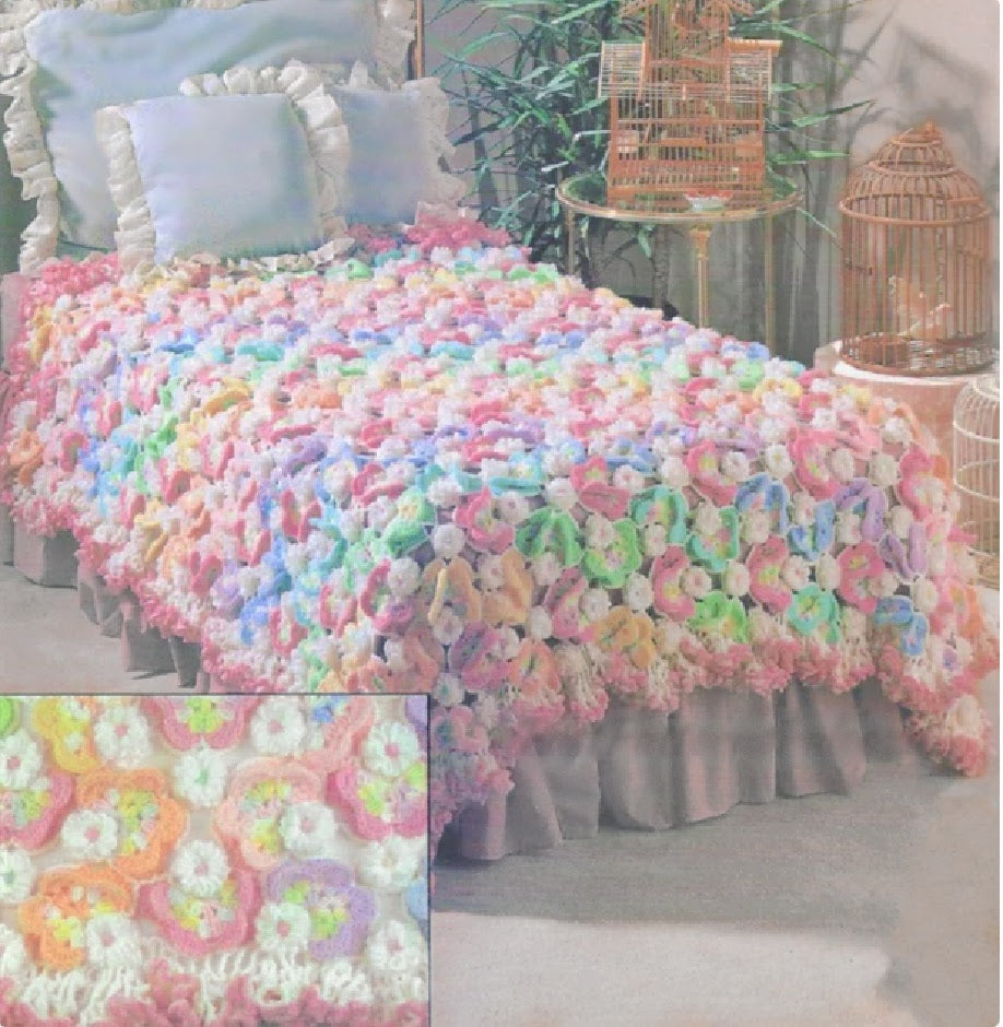 Vintage Butterfly Garden Afghan PDF Crochet Pattern