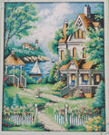 14ct European Villa | Joy Sunday Stamped Cross-Stitch Embroidery Kit (Backstitch)