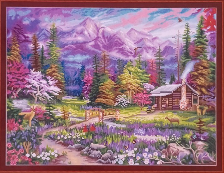 5 Stitch | Stamped Cross-Stitch Kit | Spring Meadows