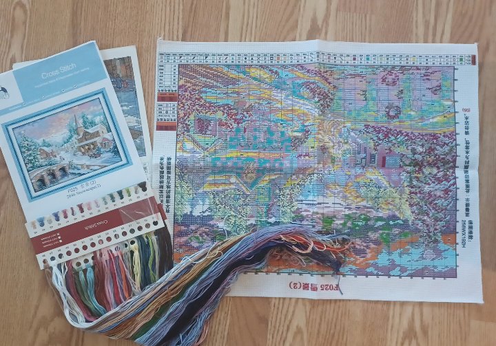 14ct Snowscape | Joy Sunday Stamped Cross-Stitch Embroidery Kit (Backstitch)
