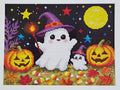 16ct Halloween Ghost | Painting Fairy Stamped Cross-Stitch Embroidery Kit