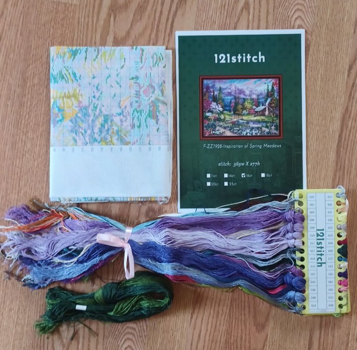 5 Stitch | Stamped Cross-Stitch Kit | Spring Meadows