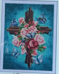 11ct Cross & Roses | Stamped Cross-Stitch Embroidery Kit