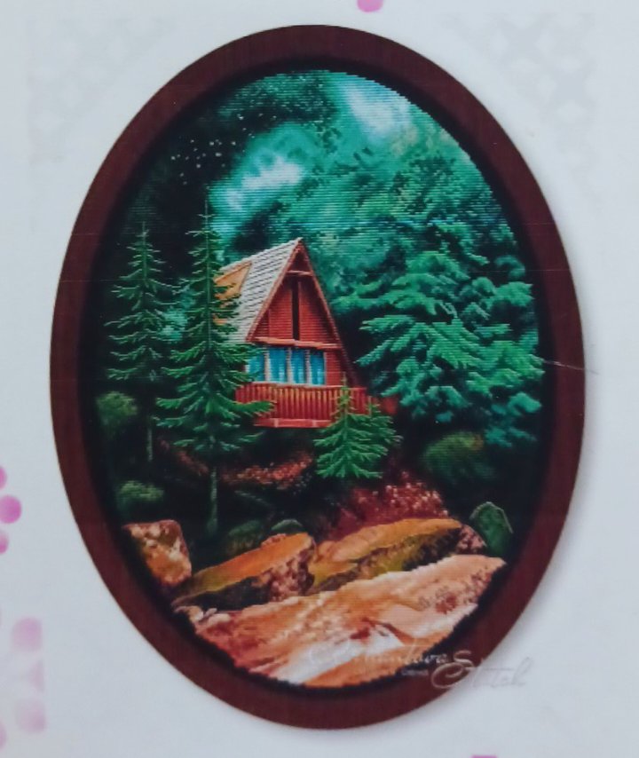 18ct Counted Cross Stitch Kit | Forest Cabin