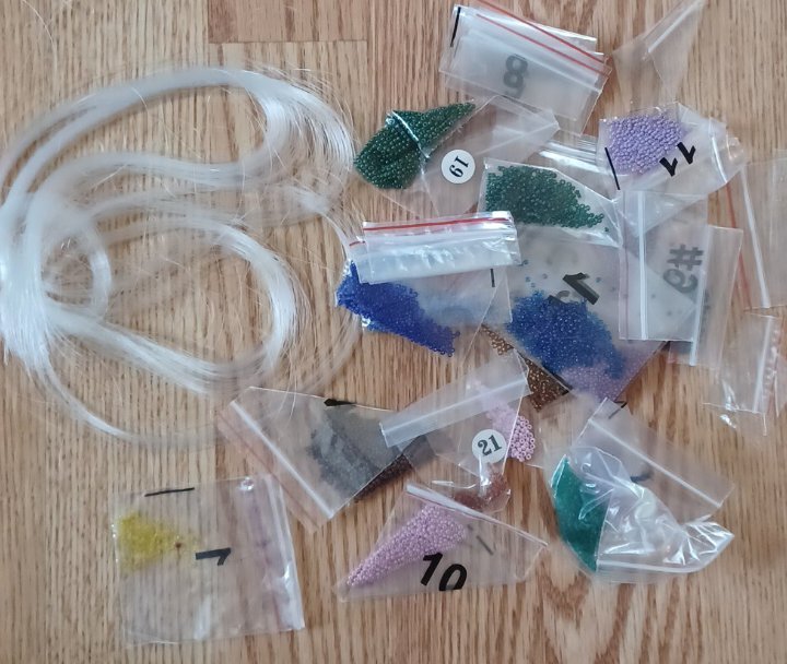 Small Picnic Table Bead Embroidery