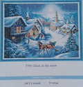 14ct Snow Town Stamped Kit | Joy Sunday Cross Stitch