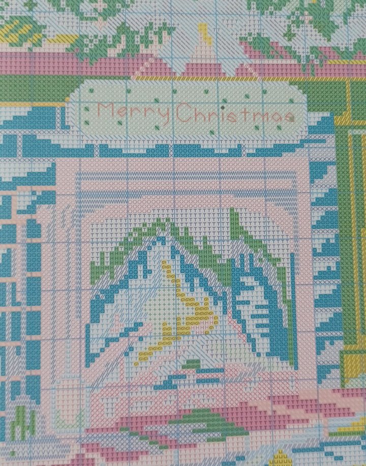 Painting Fairy | Stamped Cross-Stitch Kit | Christmas Dog