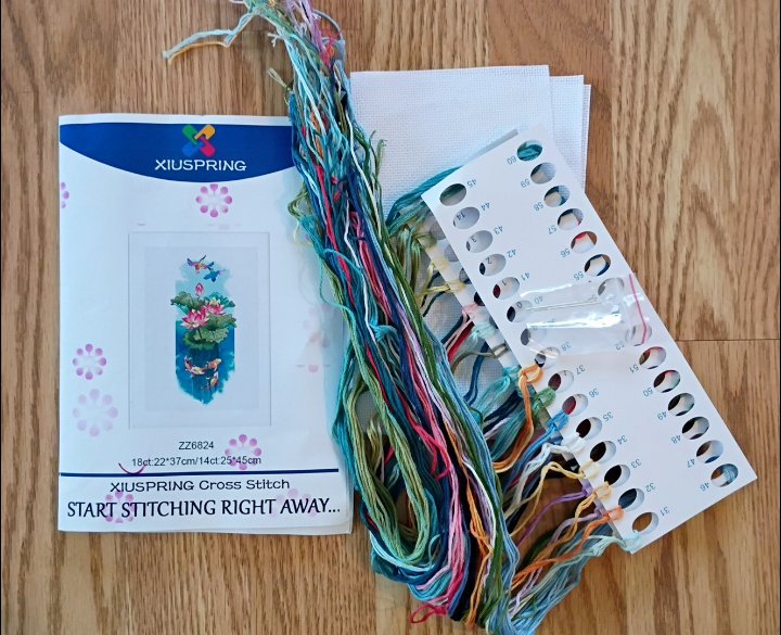 18ct Koi Pond | Counted Cross-Stitch Embroidery Kit (Backstitch+)