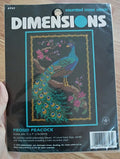 Dimensions 14ct Proud Peacock | Counted Cross-Stitch Embroidery Kit (Backstitch+)