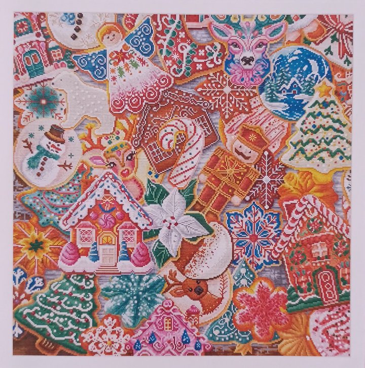 5 Stitch | Stamped Cross-Stitch Kit | Christmas Cookies