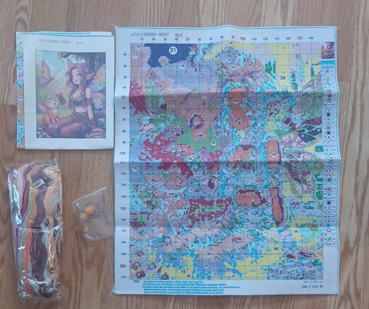 11ct Forest Fairy Girl | Stamped Cross-Stitch Embroidery Kit