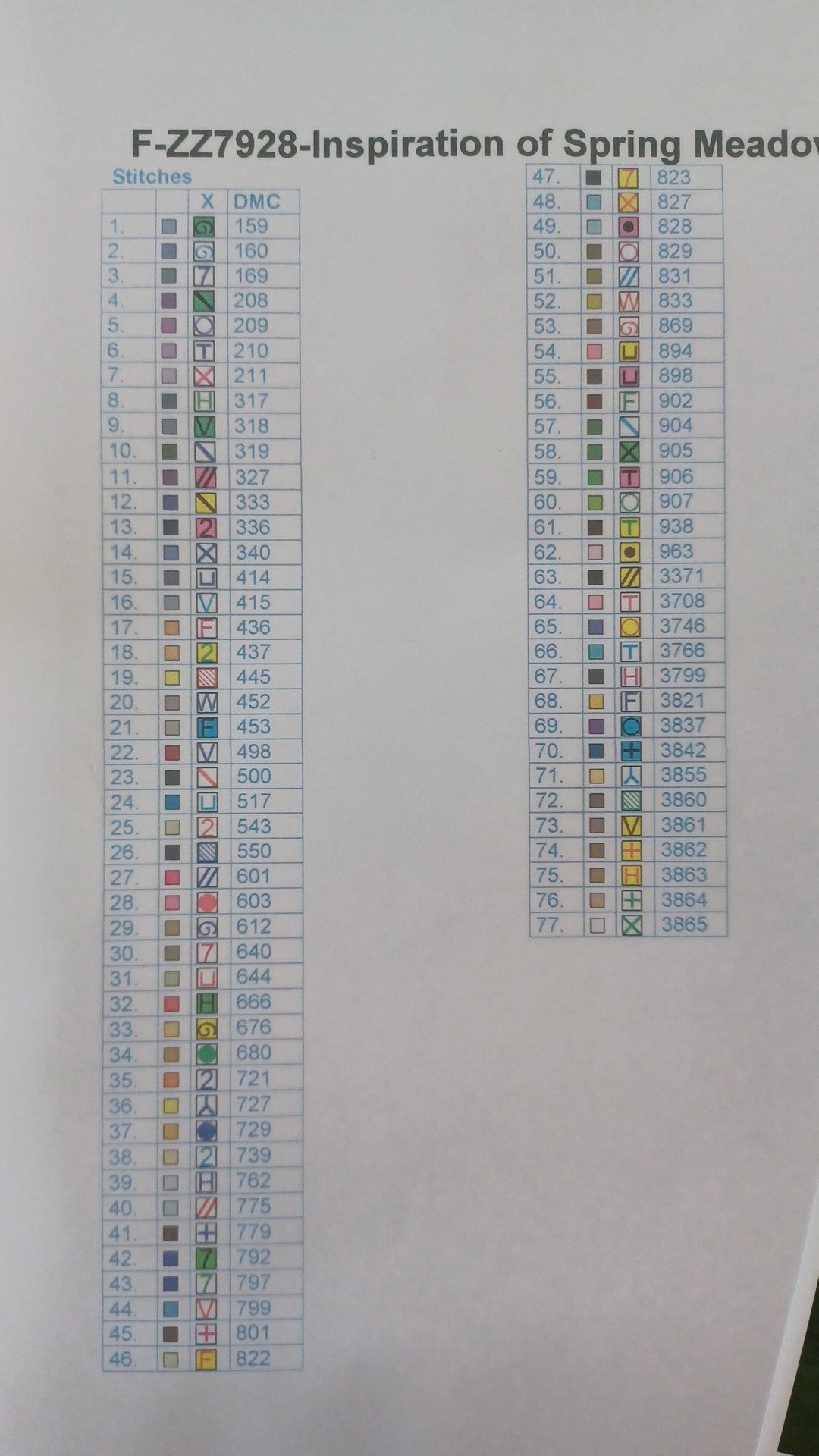 5 Stitch | Stamped Cross-Stitch Kit | Spring Meadows
