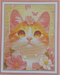 14ct Lovely Cat | Joy Sunday Stamped Cross-Stitch Embroidery Kit (Backstitch)