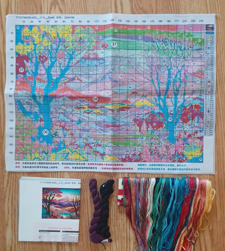 11ct Desert Landscape | Stamped Cross-Stitch Embroidery Kit